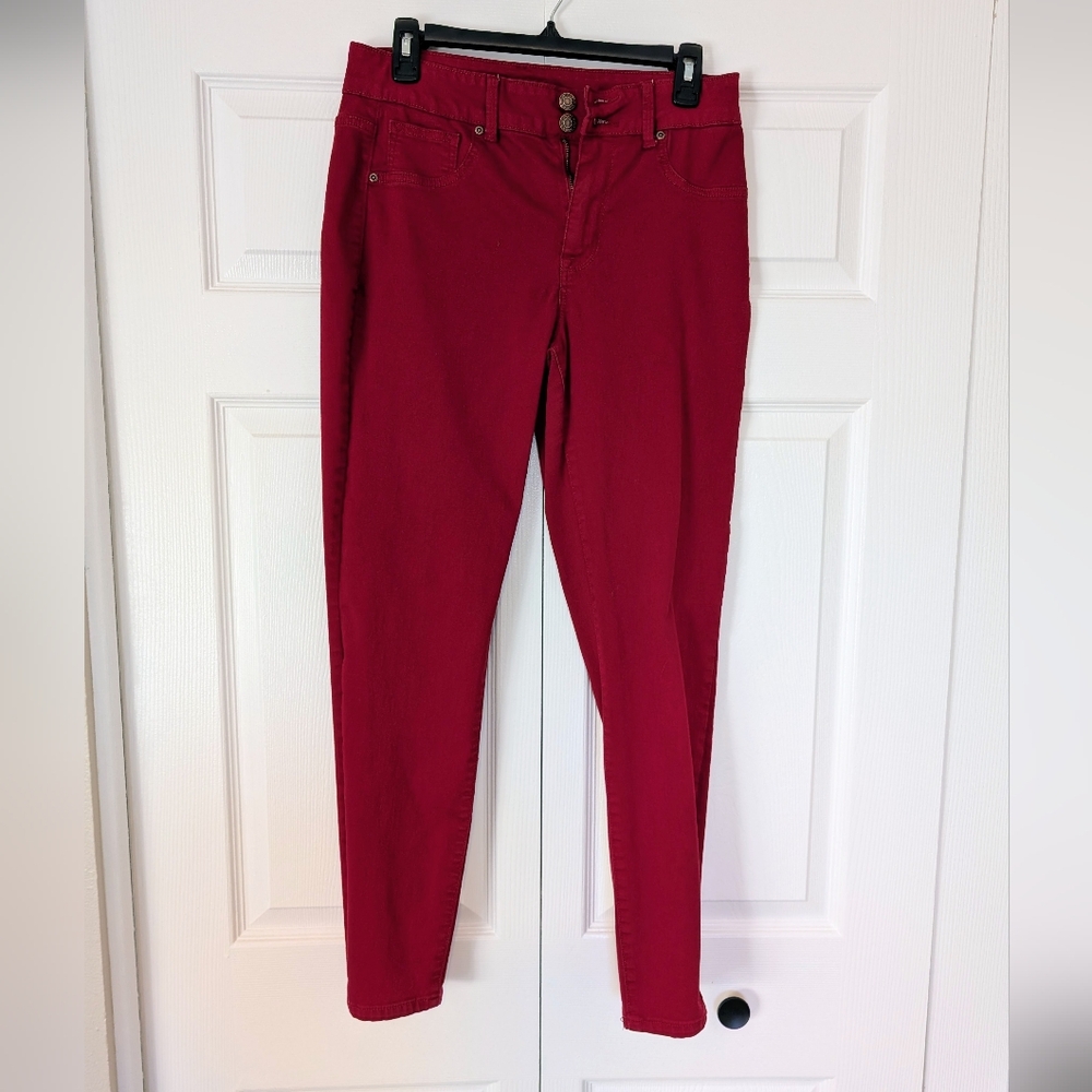 Maurices Bold Red High-Rise Pants Size Medium, Regular